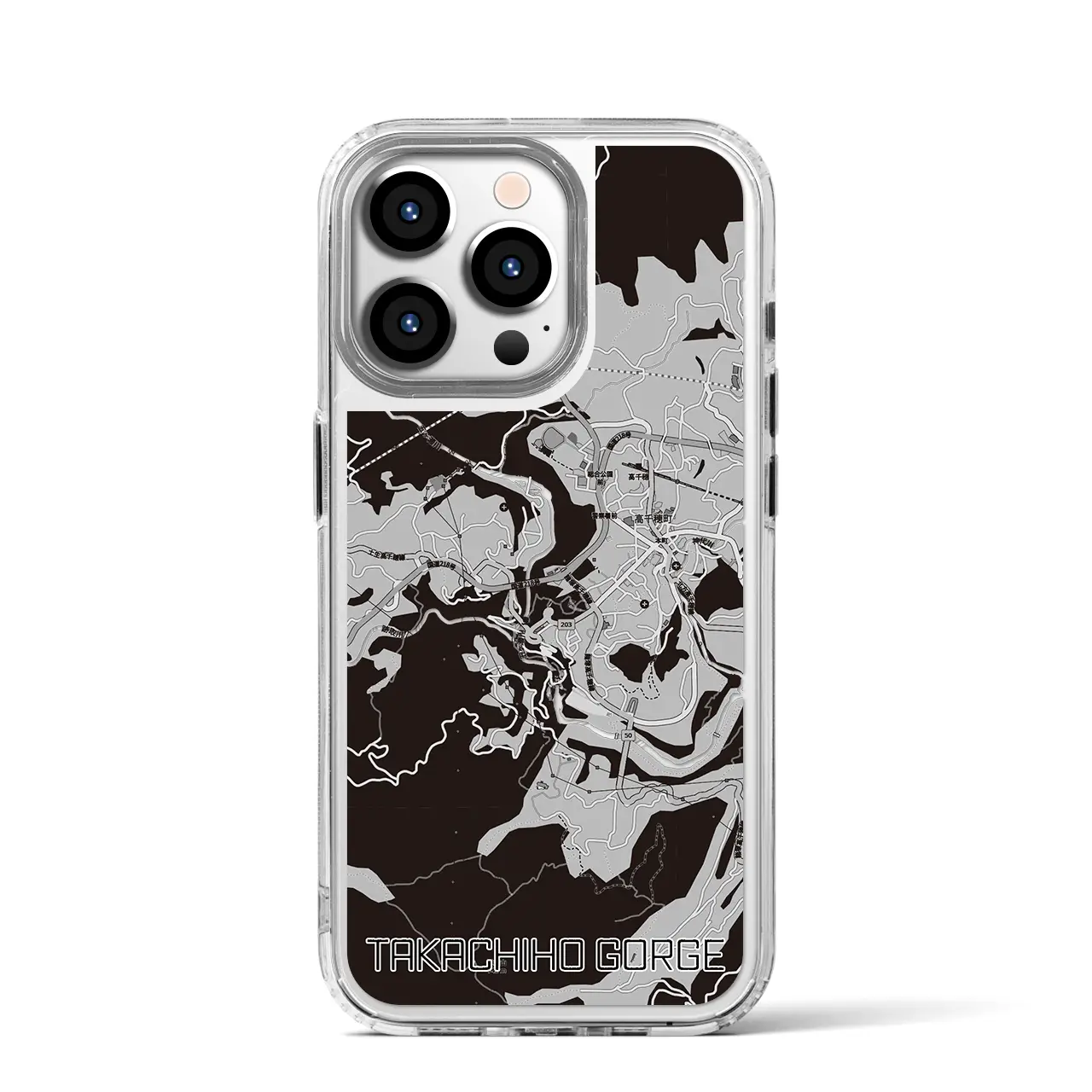 【高千穂峡（宮崎県）】地図柄iPhoneケース（MagSafeタイプ）