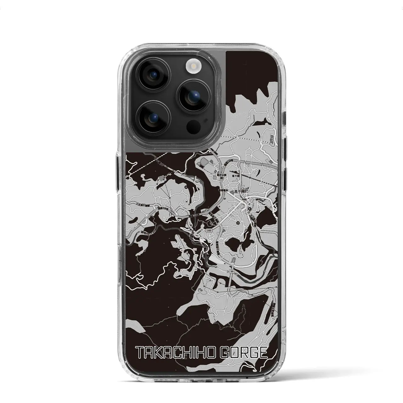 【高千穂峡（宮崎県）】地図柄iPhoneケース（MagSafeタイプ）