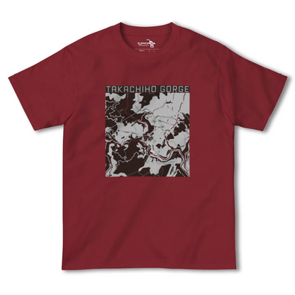 【高千穂峡（宮崎県）】地図柄ヘビーウェイトTシャツ