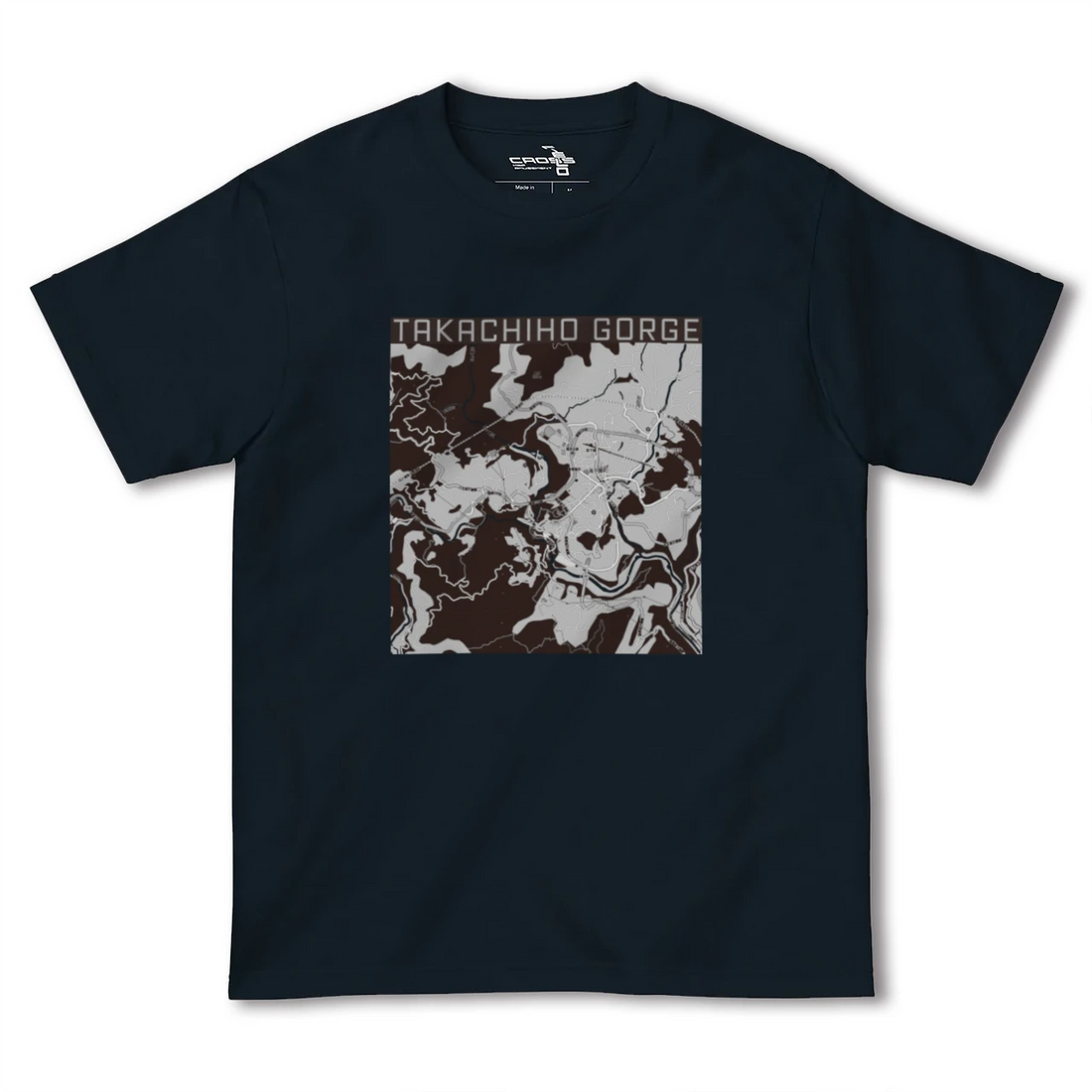 【高千穂峡(宮崎県)】地図柄ヘビーウェイトTシャツ