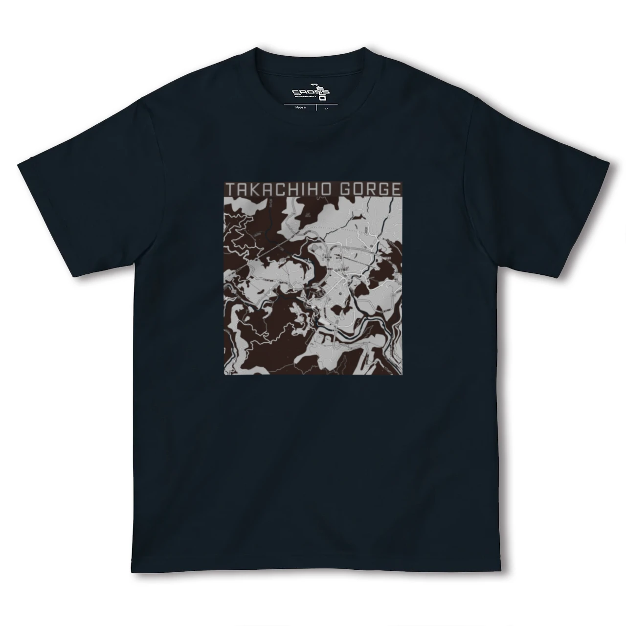 【高千穂峡（宮崎県）】地図柄ヘビーウェイトTシャツ