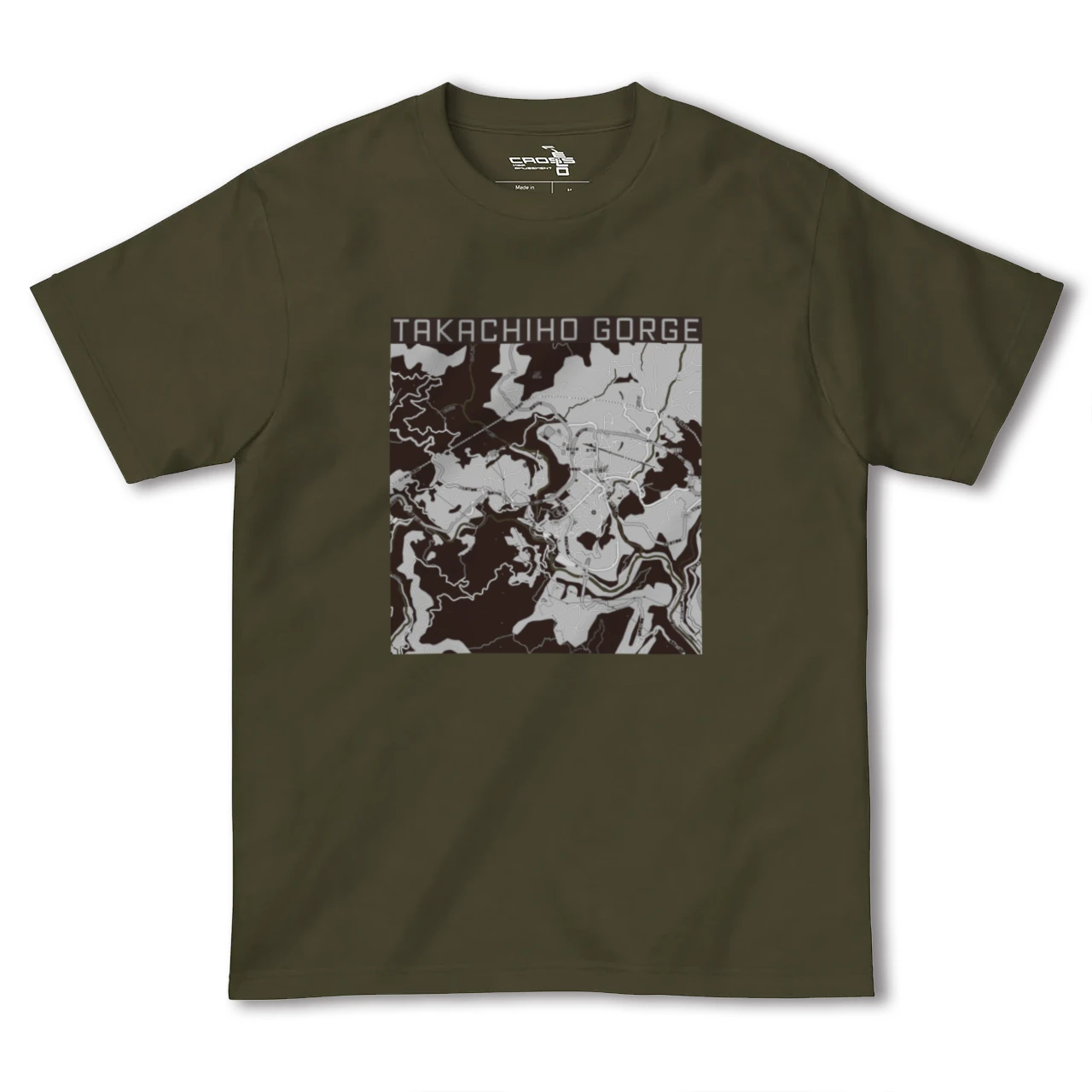 【高千穂峡（宮崎県）】地図柄ヘビーウェイトTシャツ