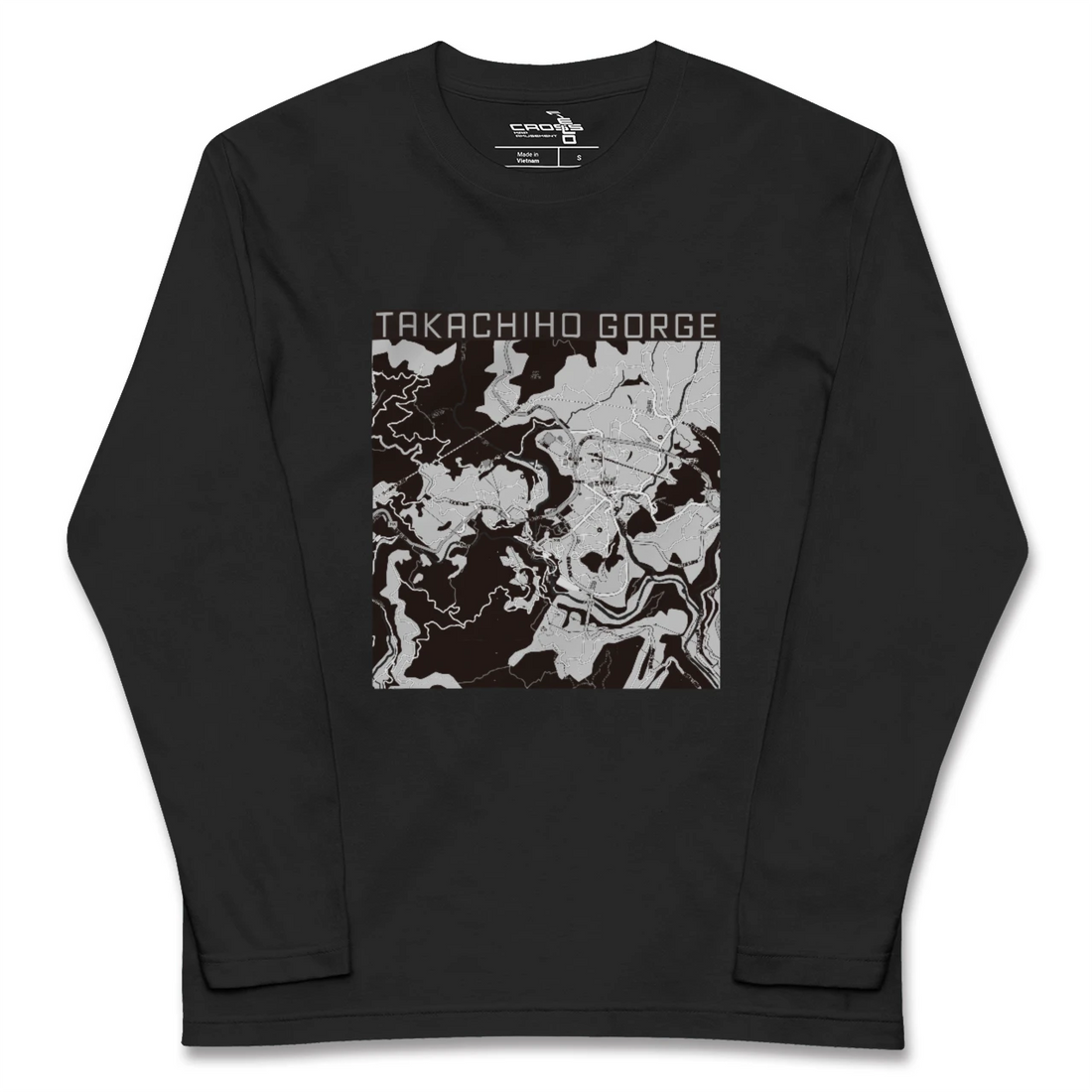 【高千穂峡(宮崎県)】地図柄ロングスリーブTシャツ