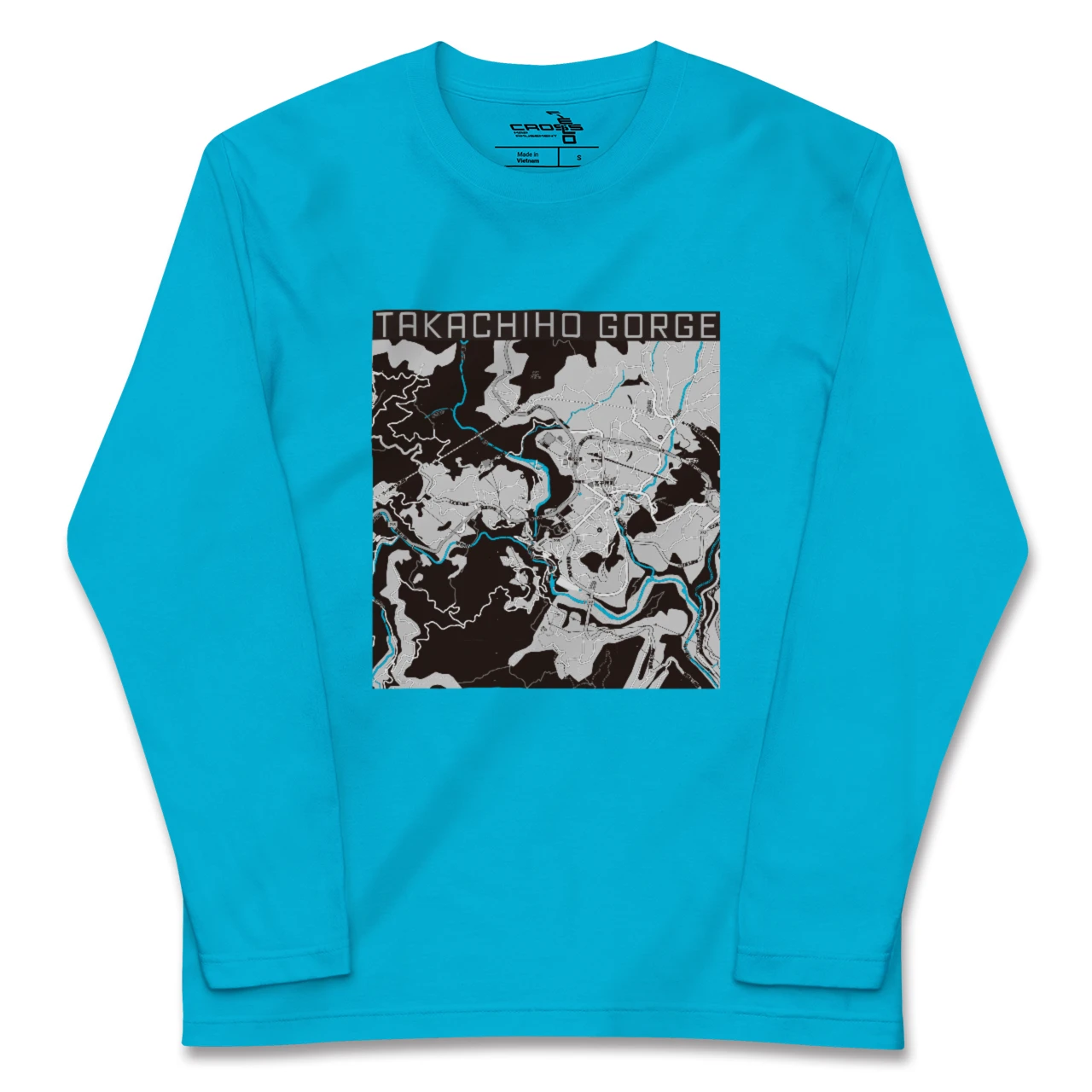 【高千穂峡（宮崎県）】地図柄ロングスリーブTシャツ