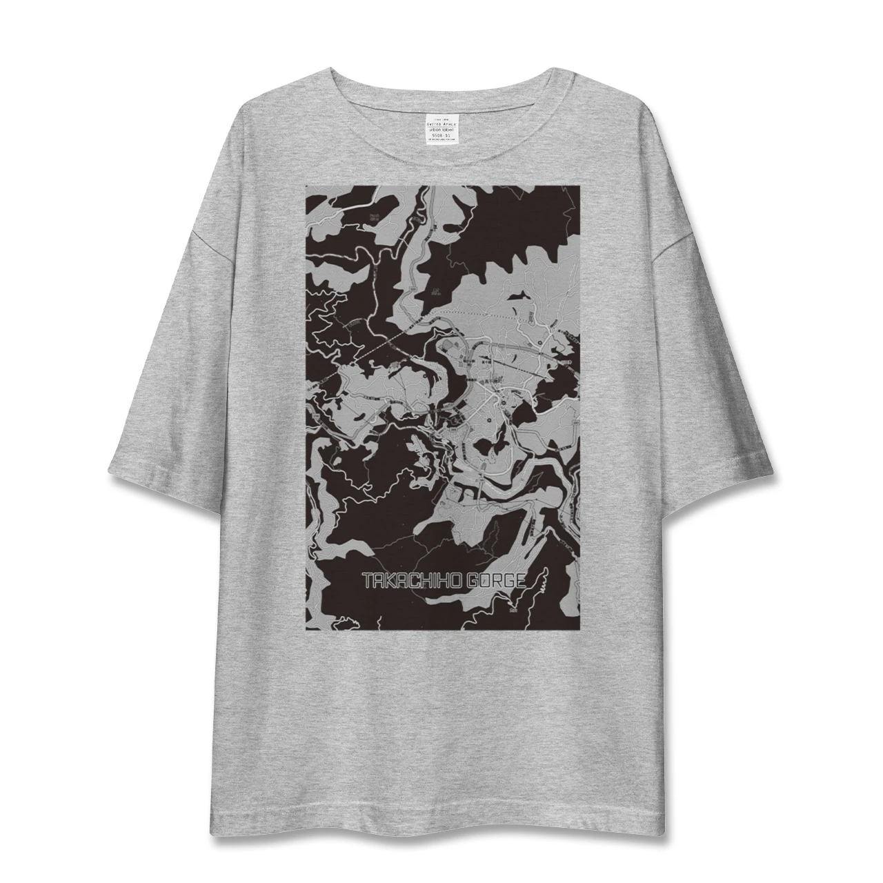 【高千穂峡（宮崎県）】地図柄ビッグシルエットTシャツ