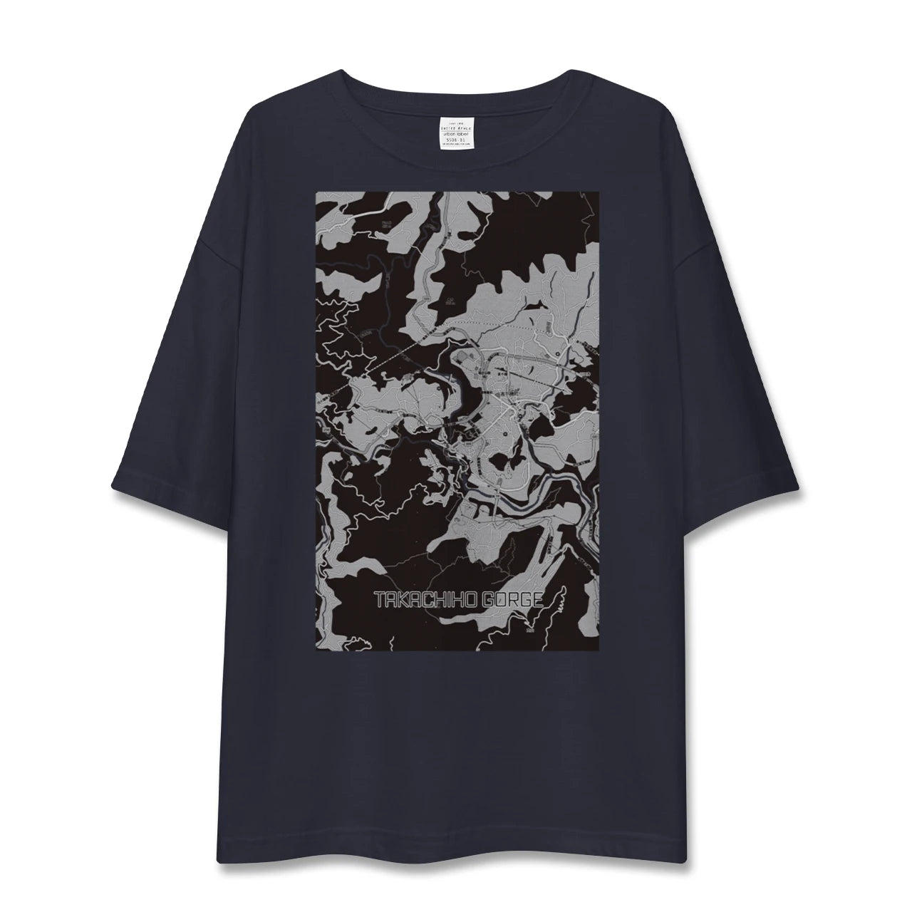 【高千穂峡（宮崎県）】地図柄ビッグシルエットTシャツ