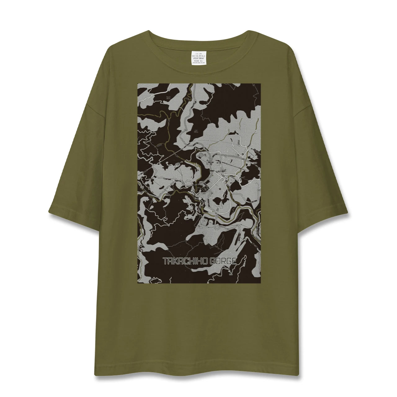 【高千穂峡（宮崎県）】地図柄ビッグシルエットTシャツ