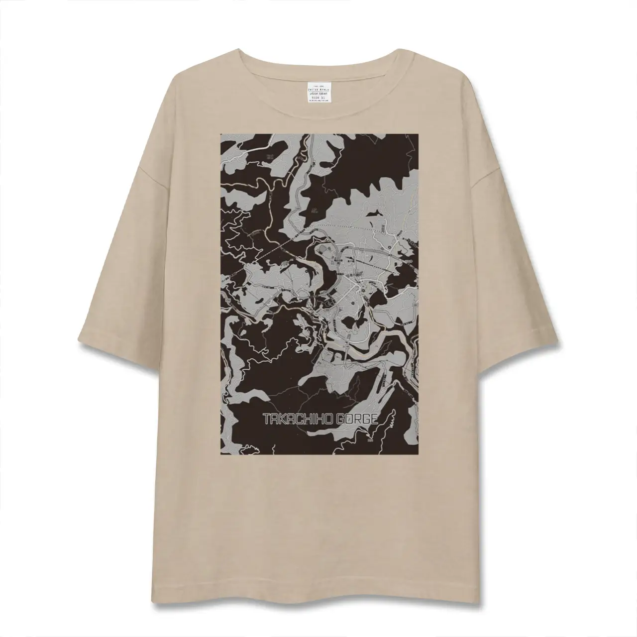 【高千穂峡（宮崎県）】地図柄ビッグシルエットTシャツ