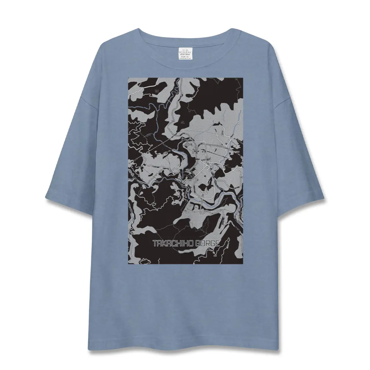 【高千穂峡（宮崎県）】地図柄ビッグシルエットTシャツ