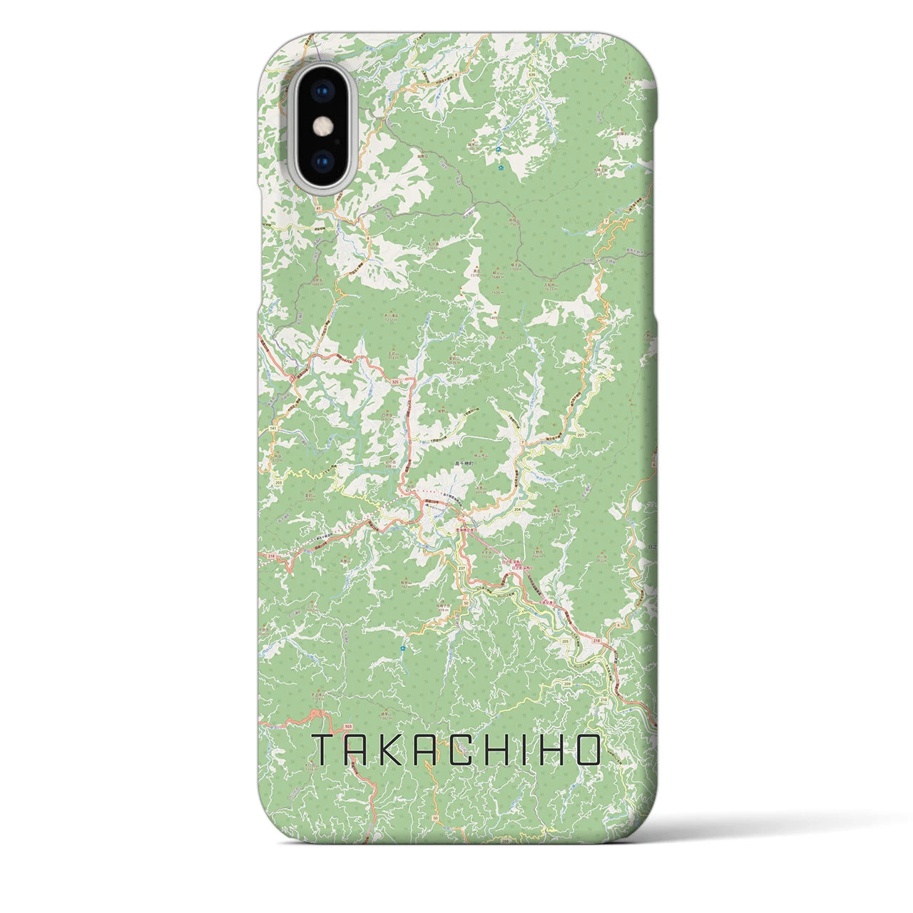 【高千穂（宮崎県）】地図柄iPhoneケース（バックカバータイプ）