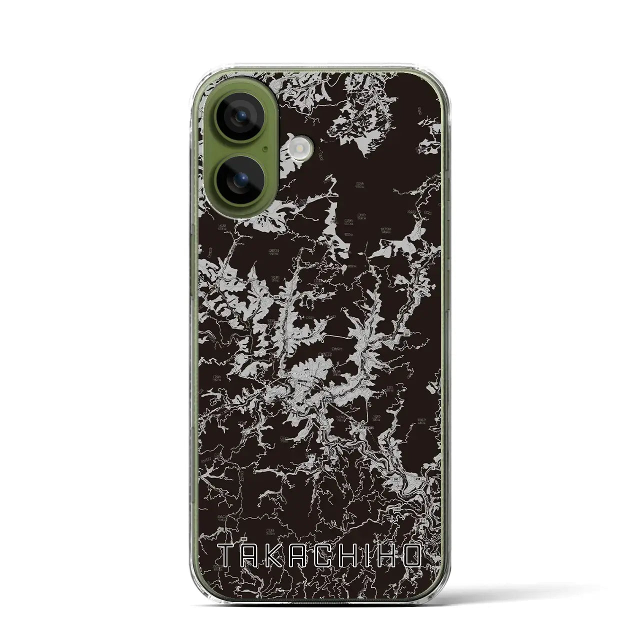 【高千穂（宮崎県）】地図柄iPhoneケース（クリアタイプ）モノトーン・iPhone 17 Pro Max 用