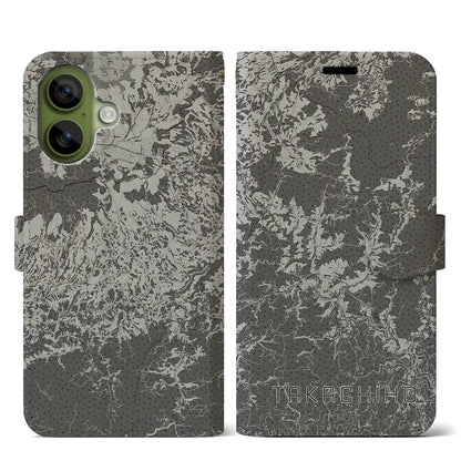 【高千穂（宮崎県）】地図柄iPhoneケース（手帳タイプ）