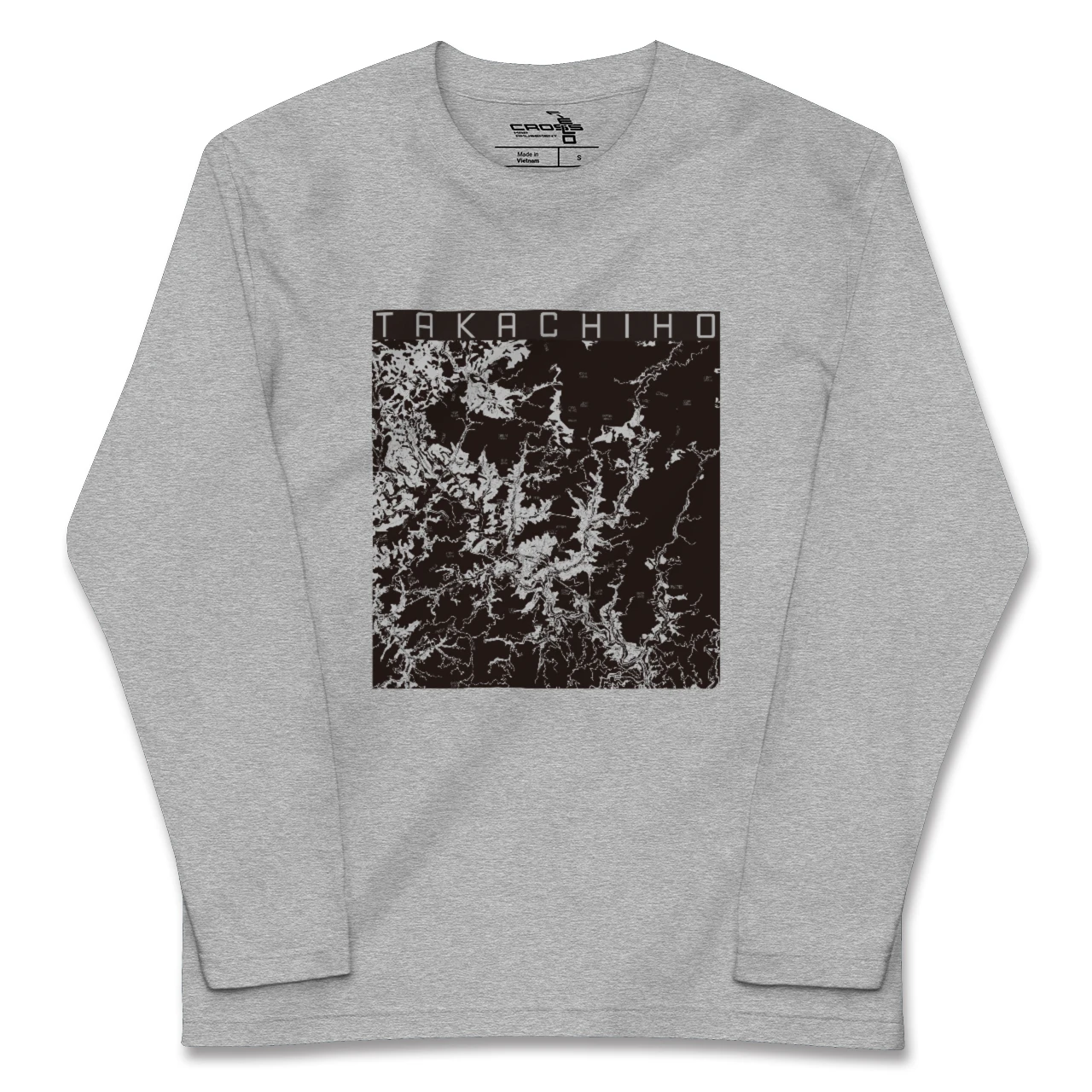 【高千穂（宮崎県）】地図柄ロングスリーブTシャツ
