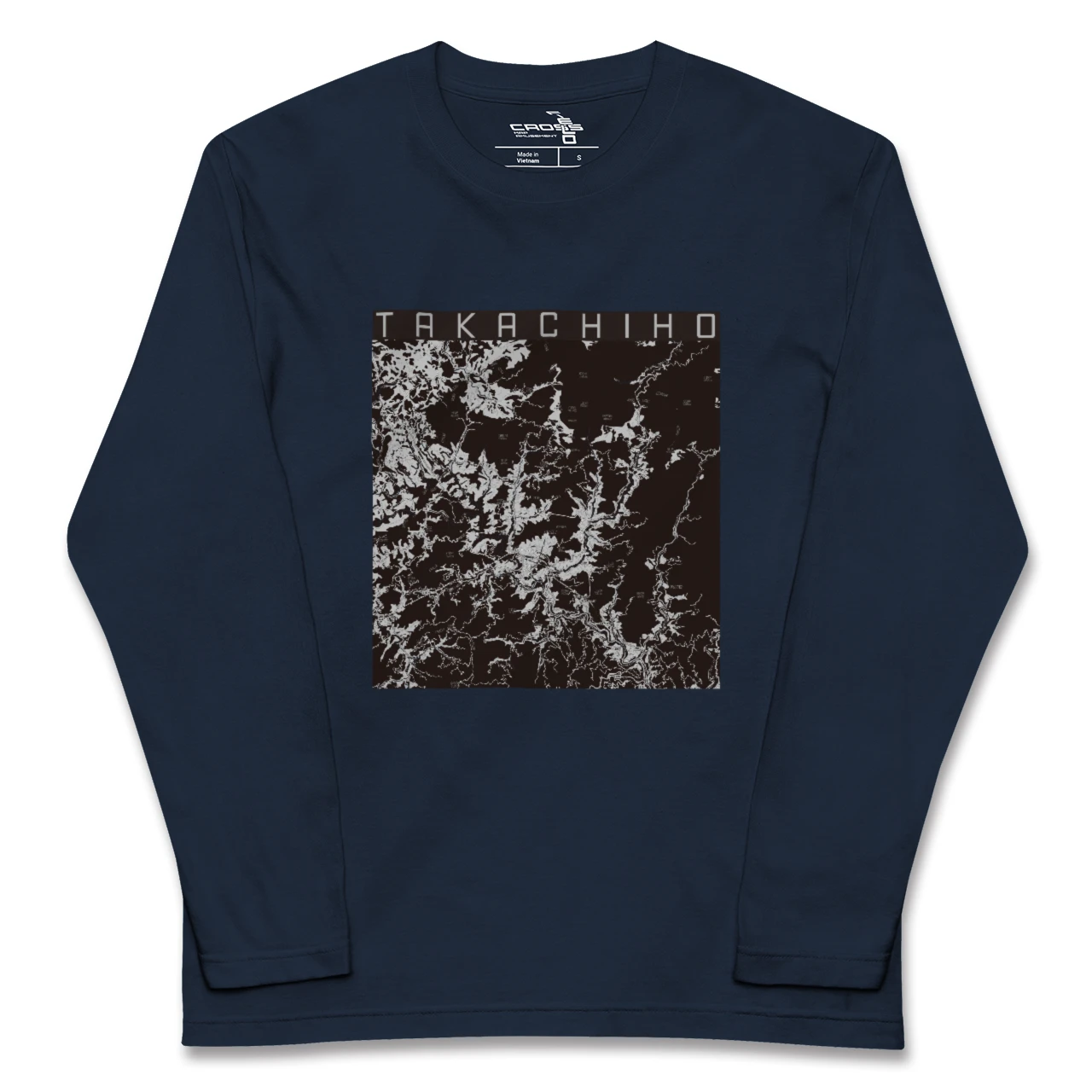 【高千穂（宮崎県）】地図柄ロングスリーブTシャツ