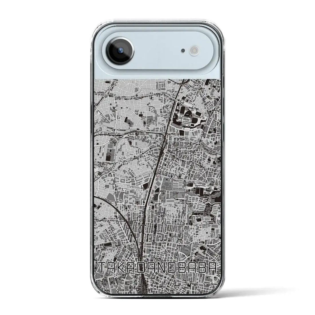 【高田馬場(東京都)】地図柄iPhoneケース(クリアタイプ)モノトーン・iPhone 17 Pro Max 用