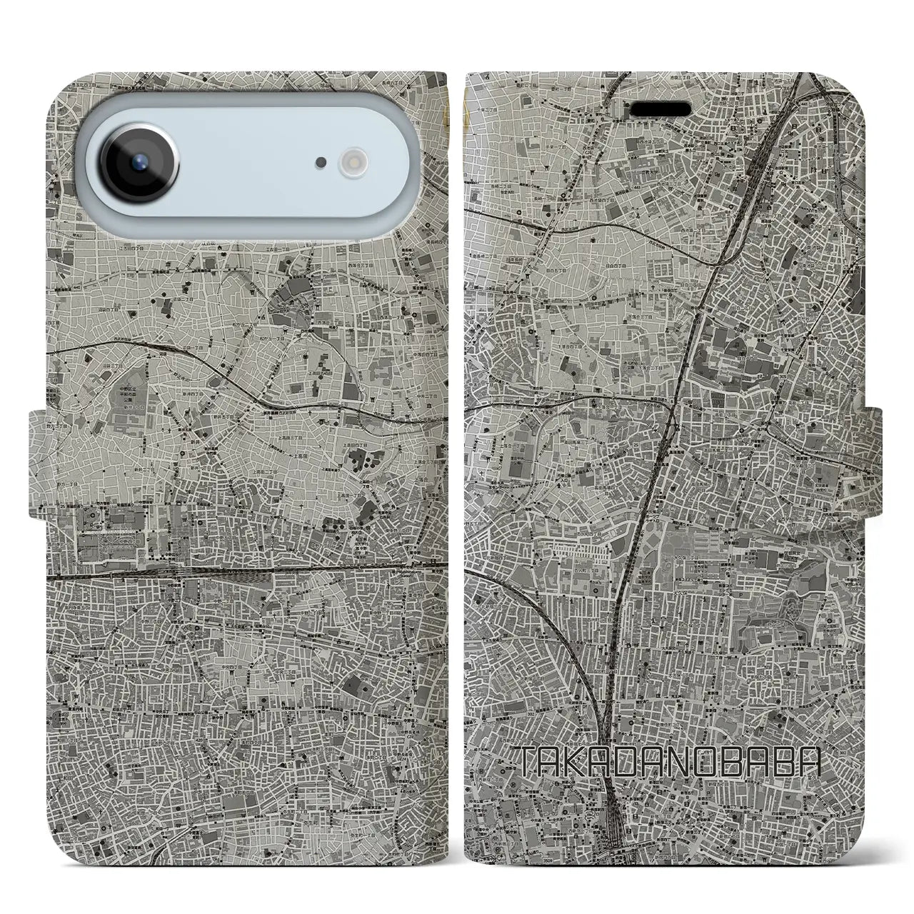 【高田馬場（東京都）】地図柄iPhoneケース（手帳タイプ）