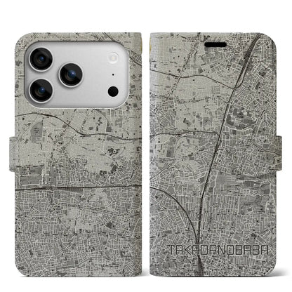 【高田馬場（東京都）】地図柄iPhoneケース（手帳タイプ）