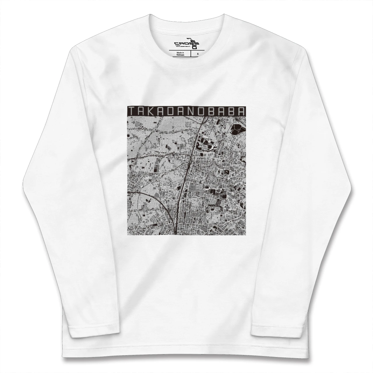 【高田馬場（東京都）】地図柄ロングスリーブTシャツ