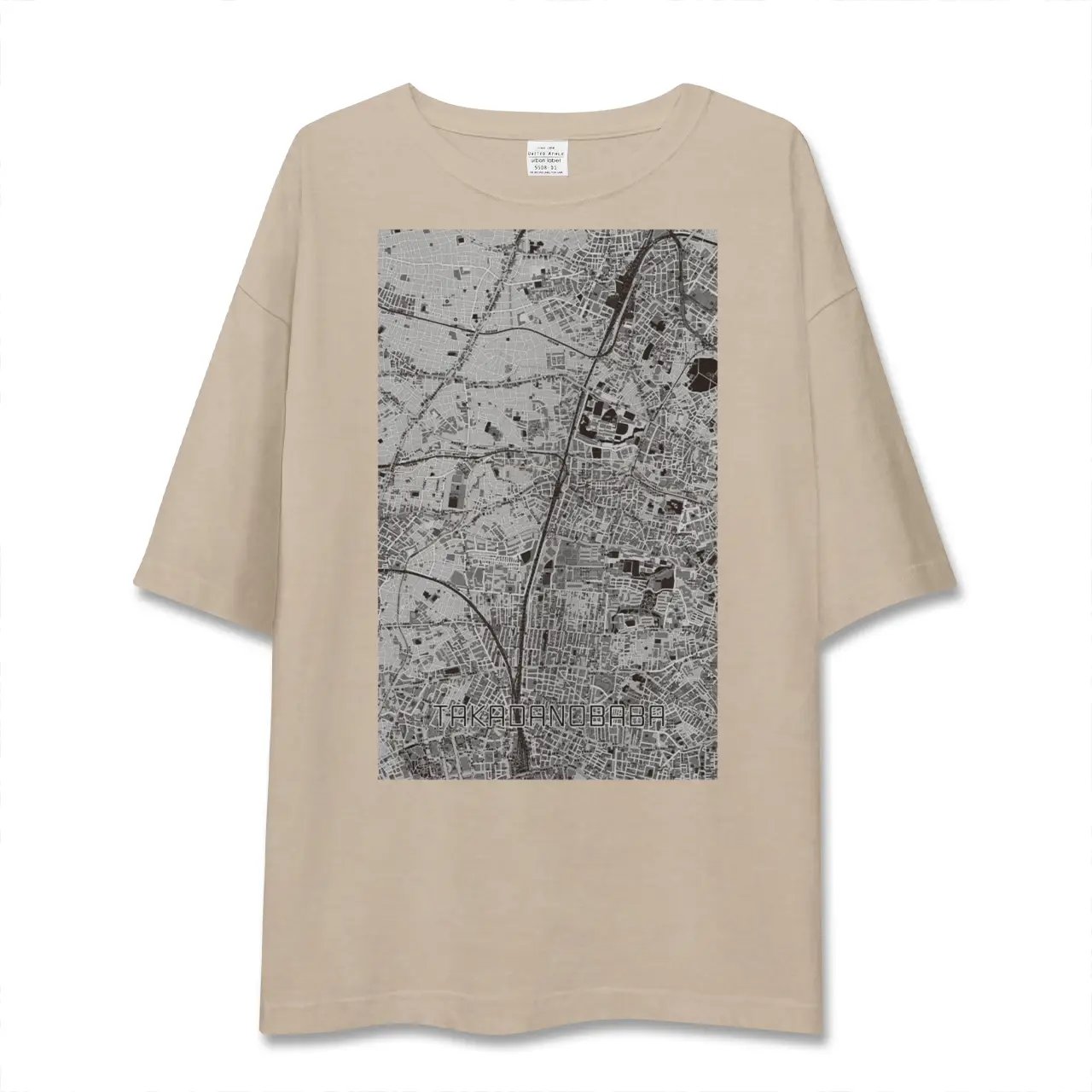 【高田馬場（東京都）】地図柄ビッグシルエットTシャツ
