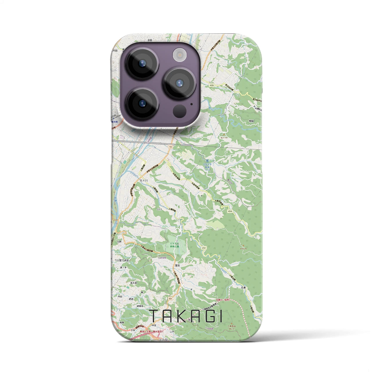 【喬木（長野県）】地図柄iPhoneケース（バックカバータイプ）