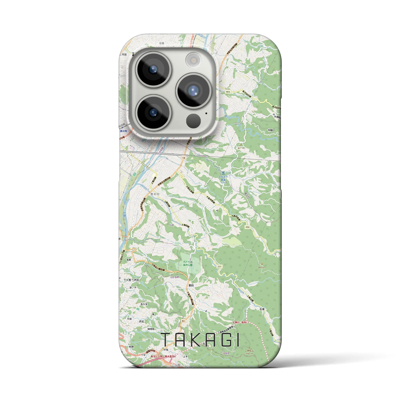 【喬木（長野県）】地図柄iPhoneケース（バックカバータイプ）