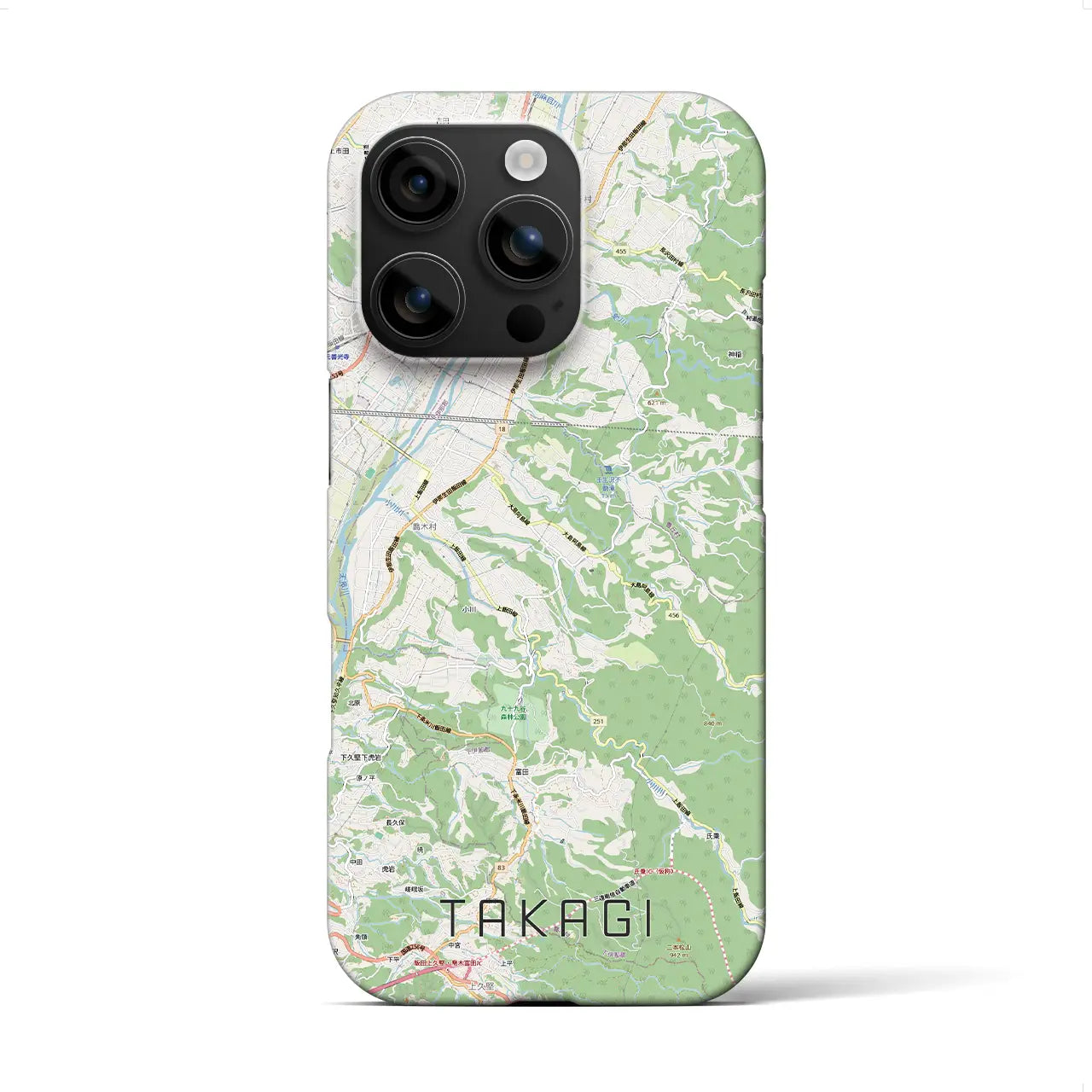 【喬木（長野県）】地図柄iPhoneケース（バックカバータイプ）
