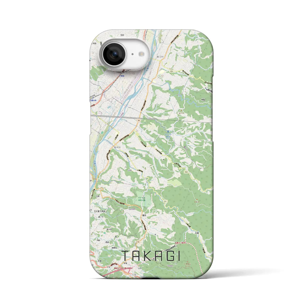 【喬木（長野県）】地図柄iPhoneケース（バックカバータイプ）