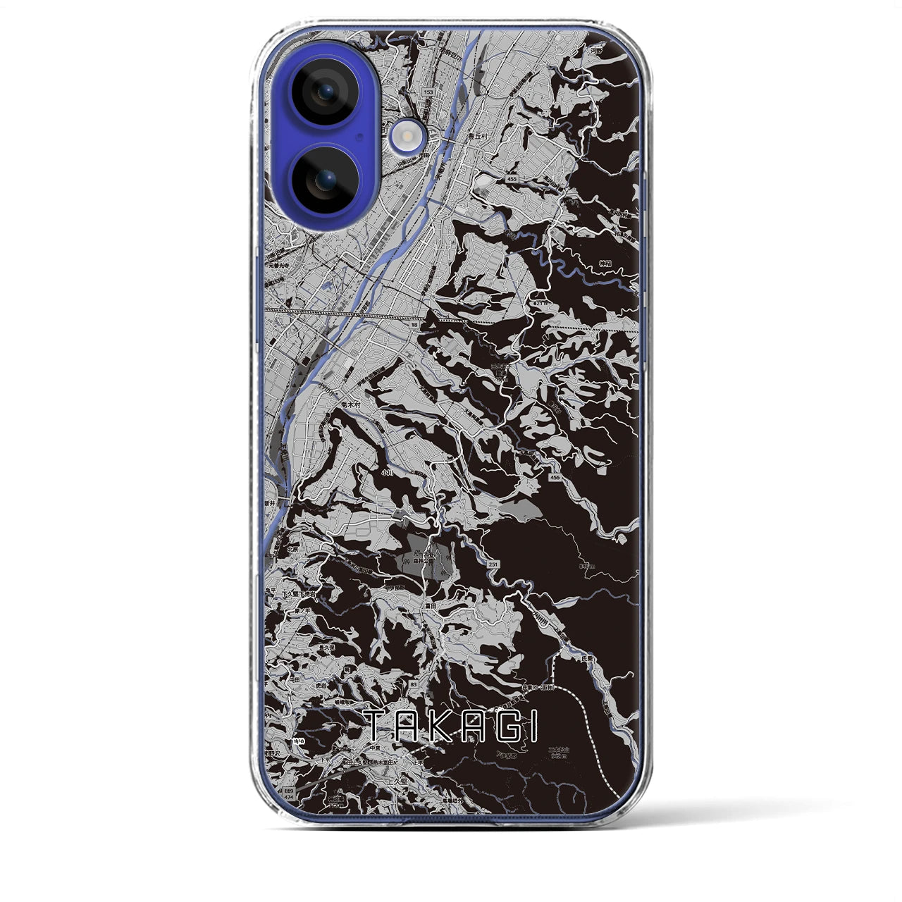 【喬木（長野県）】地図柄iPhoneケース（クリアタイプ）