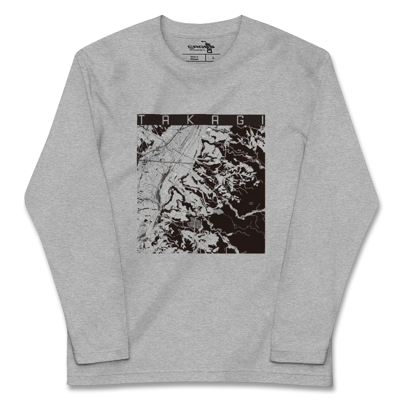【喬木（長野県）】地図柄ロングスリーブTシャツ