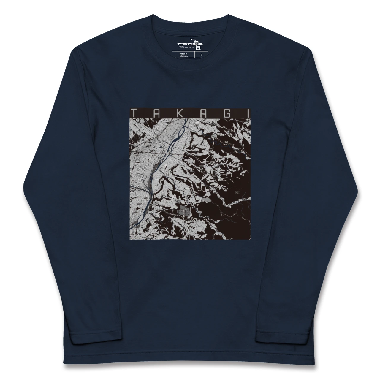 【喬木（長野県）】地図柄ロングスリーブTシャツ