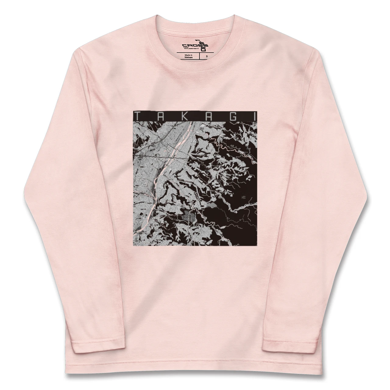 【喬木（長野県）】地図柄ロングスリーブTシャツ