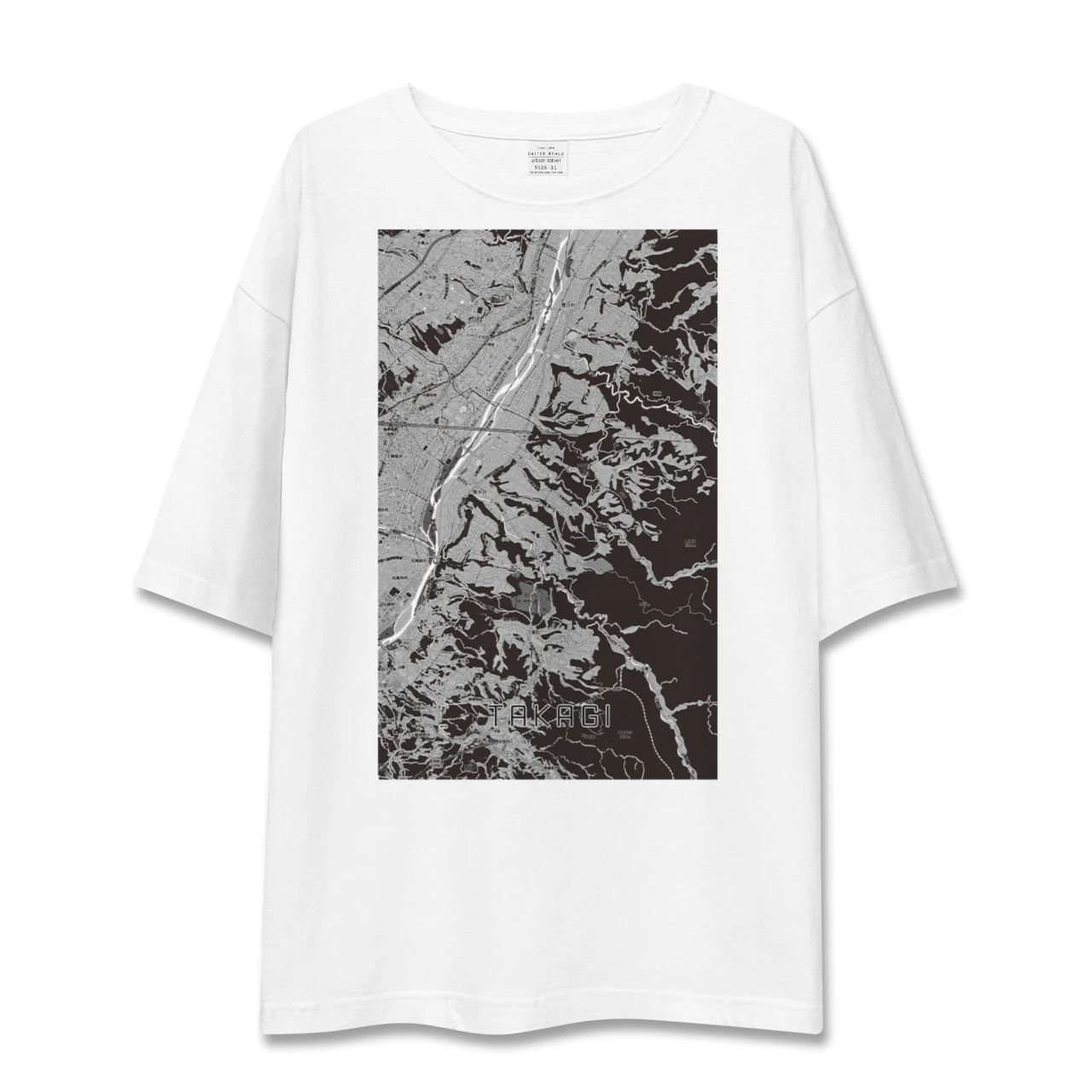 【喬木（長野県）】地図柄ビッグシルエットTシャツ