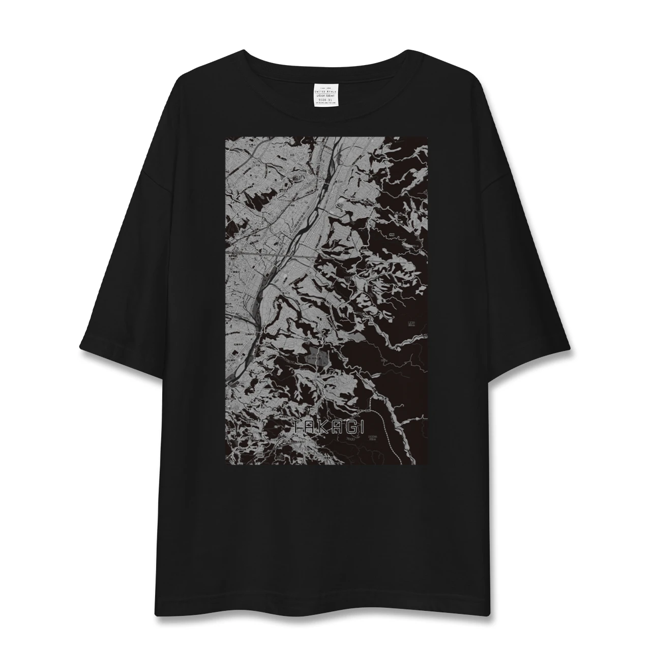 【喬木（長野県）】地図柄ビッグシルエットTシャツ