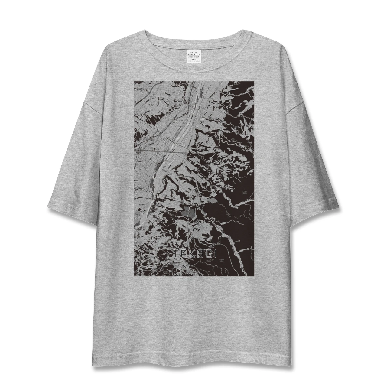 【喬木（長野県）】地図柄ビッグシルエットTシャツ