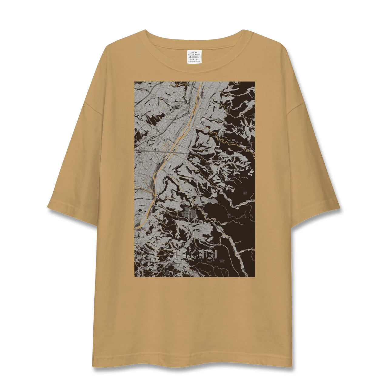 【喬木（長野県）】地図柄ビッグシルエットTシャツ