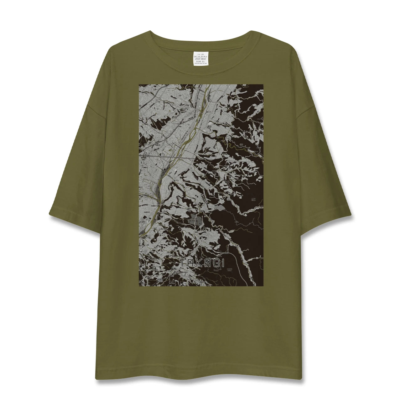 【喬木（長野県）】地図柄ビッグシルエットTシャツ