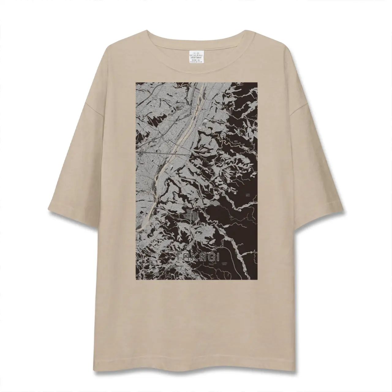 【喬木（長野県）】地図柄ビッグシルエットTシャツ
