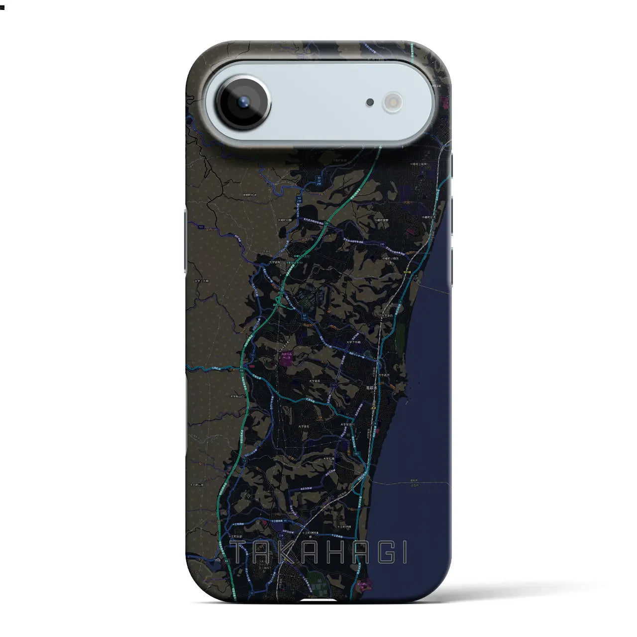 【高萩（茨城県）】地図柄iPhoneケース（バックカバータイプ）