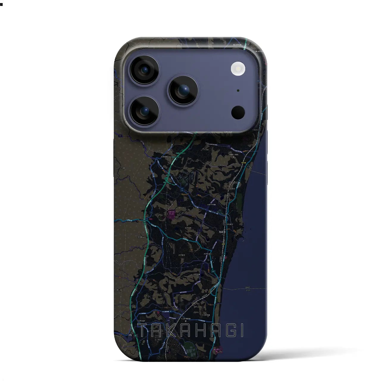 【高萩（茨城県）】地図柄iPhoneケース（バックカバータイプ）