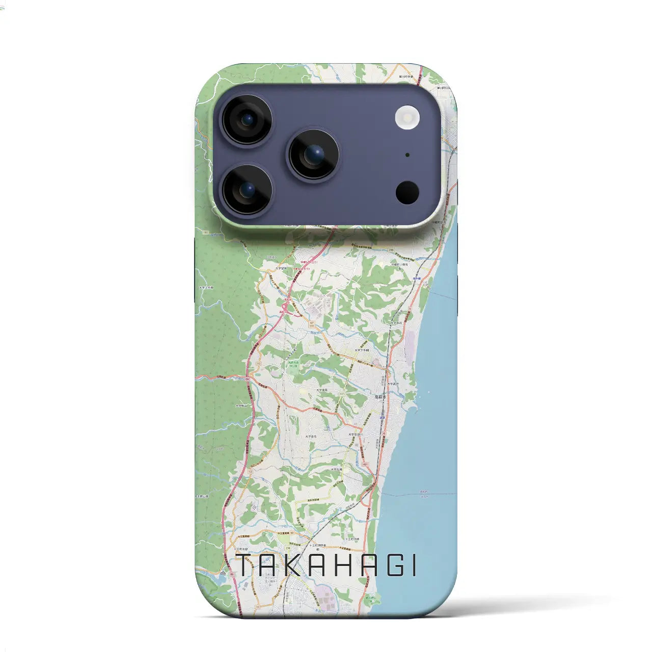 【高萩（茨城県）】地図柄iPhoneケース（バックカバータイプ）