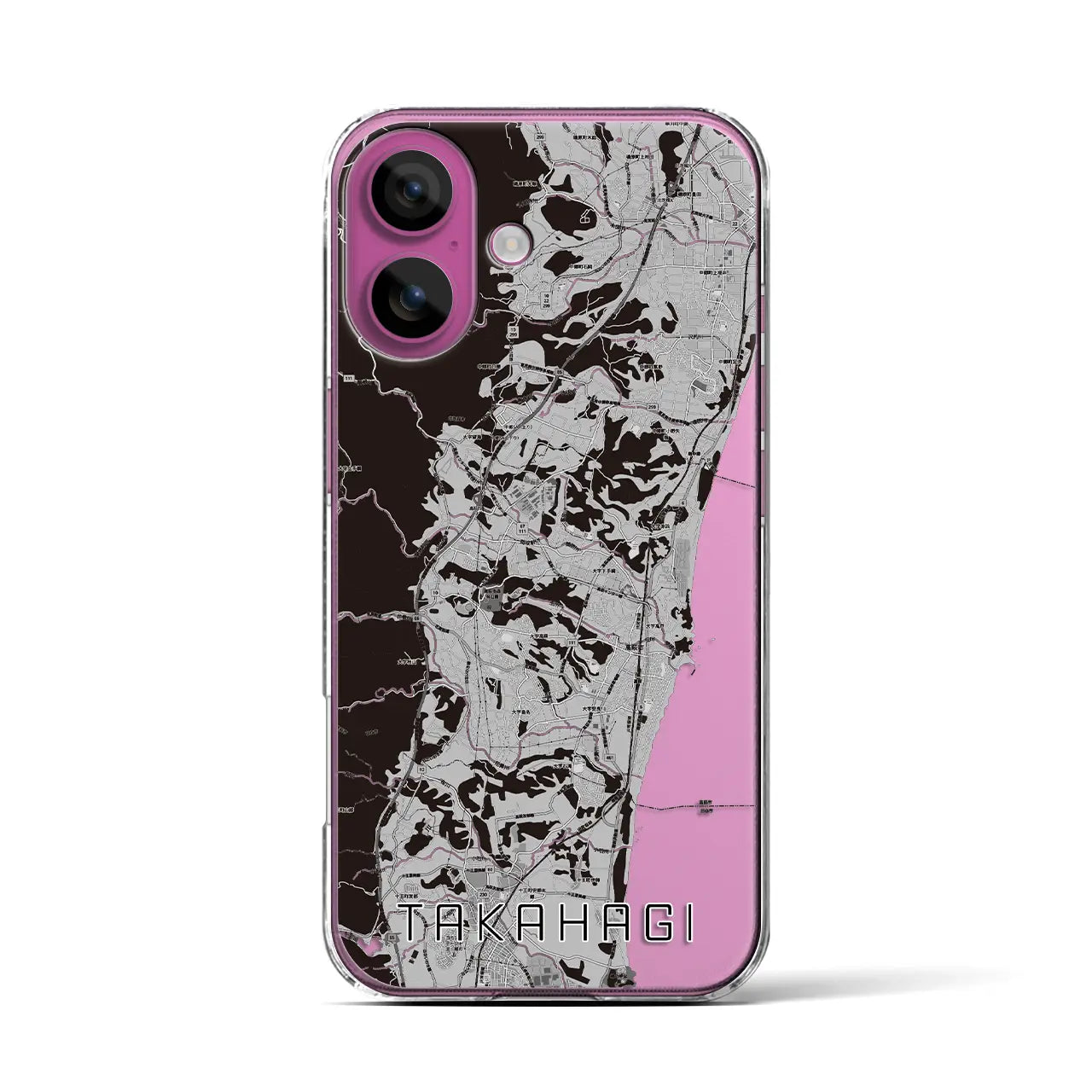 【高萩（茨城県）】地図柄iPhoneケース（クリアタイプ）