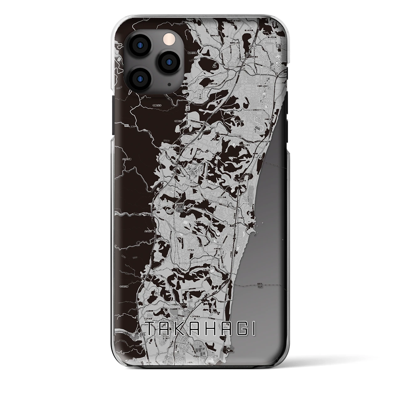 【高萩（茨城県）】地図柄iPhoneケース（クリアタイプ）