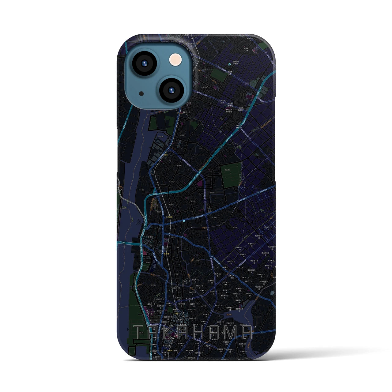 【高浜（愛知県）】地図柄iPhoneケース（バックカバータイプ）