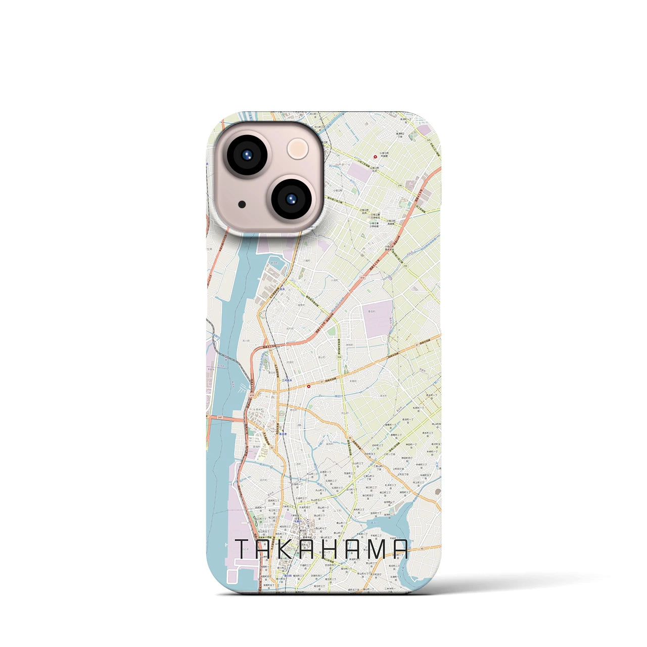 【高浜（愛知県）】地図柄iPhoneケース（バックカバータイプ）