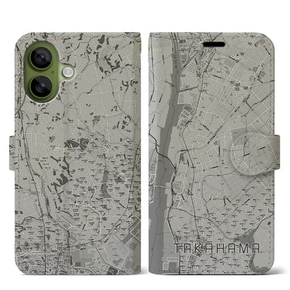 【高浜（愛知県）】地図柄iPhoneケース（手帳タイプ）