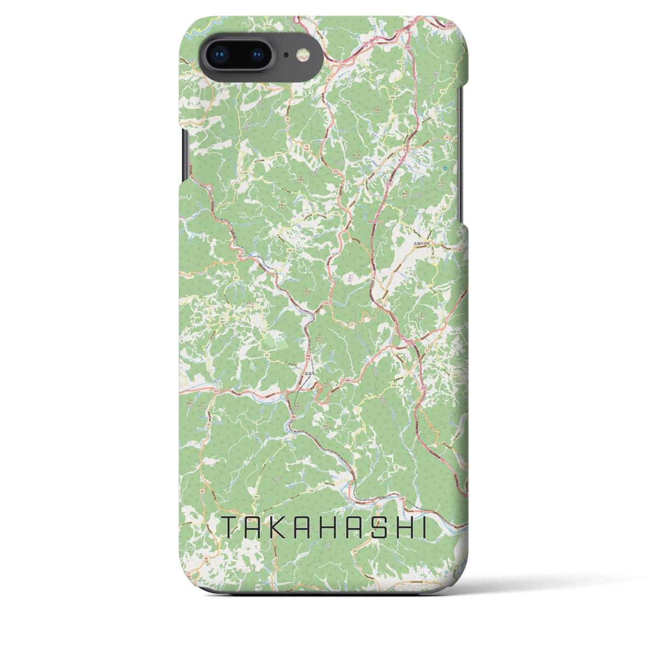 【高梁（岡山県）】地図柄iPhoneケース（バックカバータイプ）