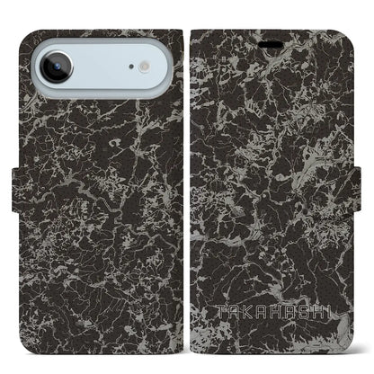 【高梁（岡山県）】地図柄iPhoneケース（手帳タイプ）