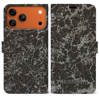 【高梁（岡山県）】地図柄iPhoneケース（手帳タイプ）