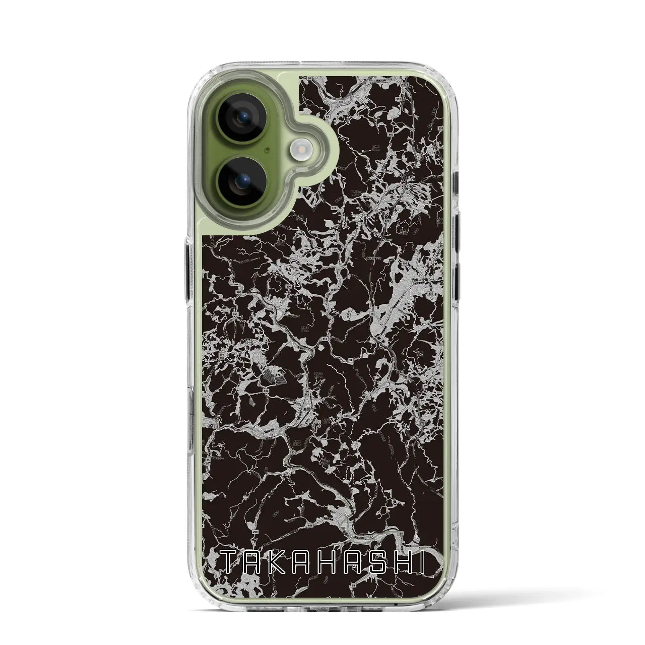 【高梁（岡山県）】地図柄iPhoneケース（MagSafeタイプ）