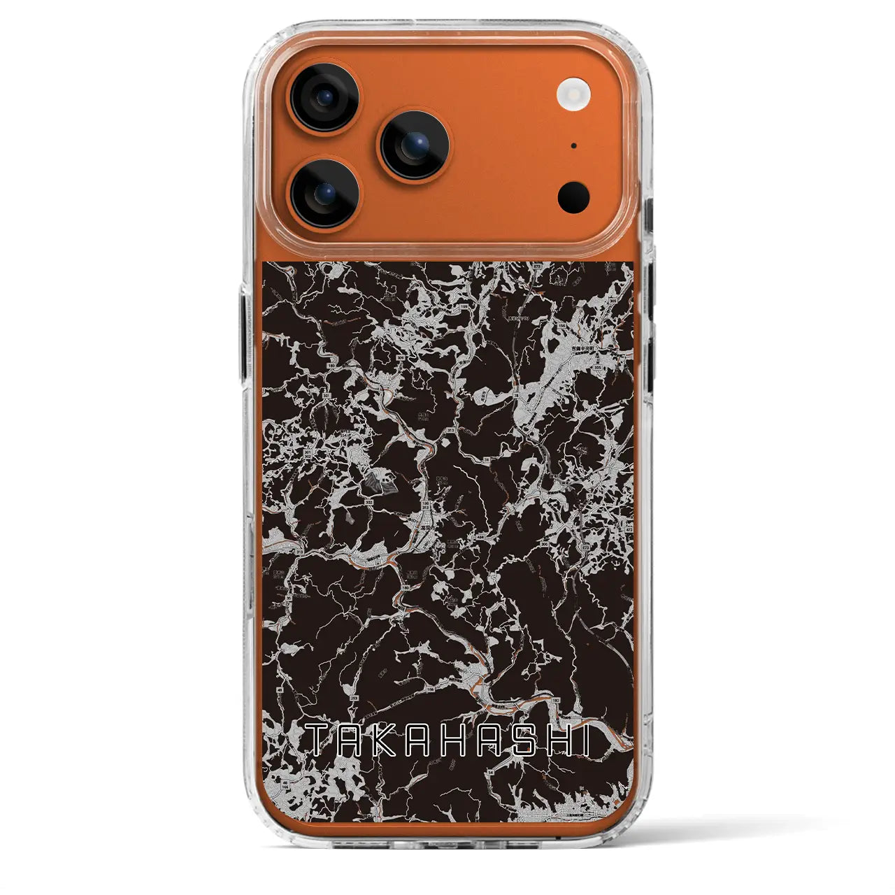 【高梁（岡山県）】地図柄iPhoneケース（MagSafeタイプ）